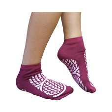 Non Slip Double Sided Patient Sock - Purple Large